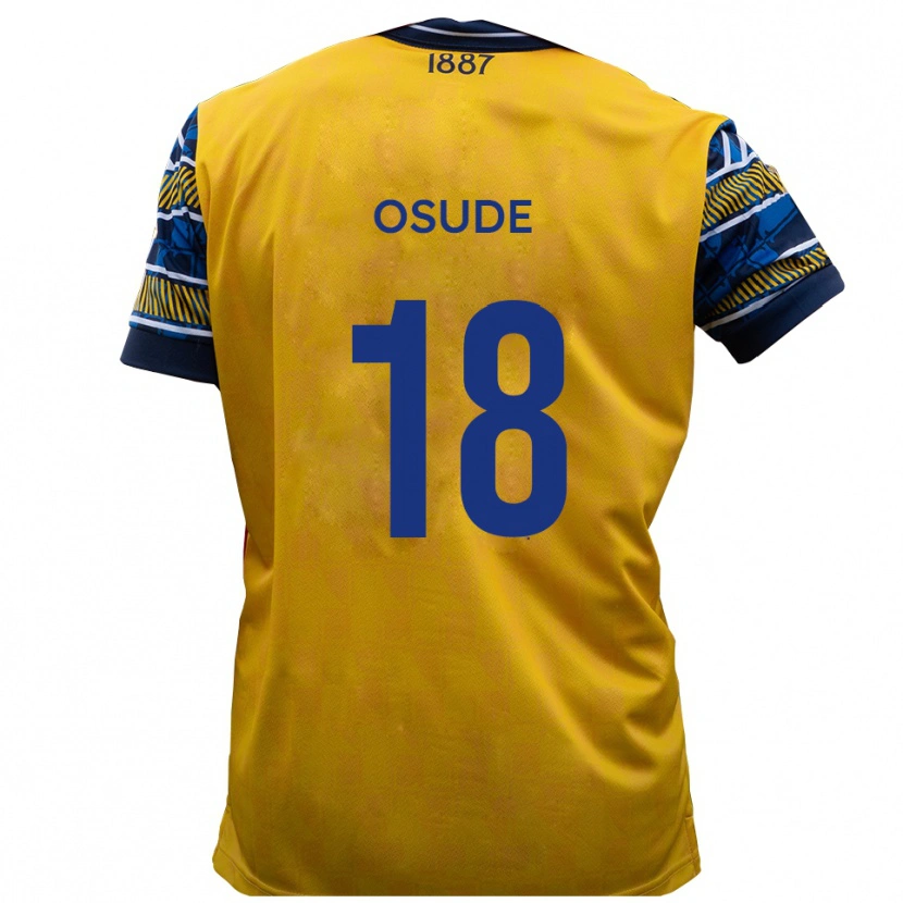 Danxen Heren Joshua Osude #18 Geel Zwart Uitshirt Uittenue 2025/26 T-Shirt