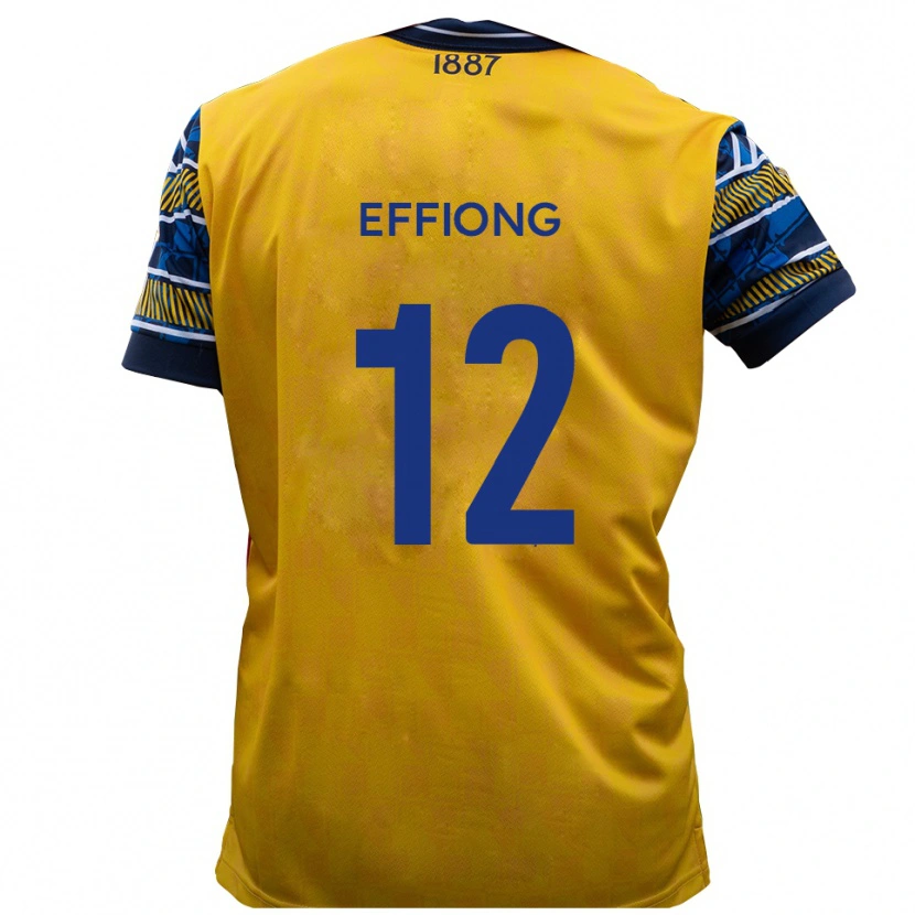 Danxen Heren Inih Effiong #12 Geel Zwart Uitshirt Uittenue 2025/26 T-Shirt