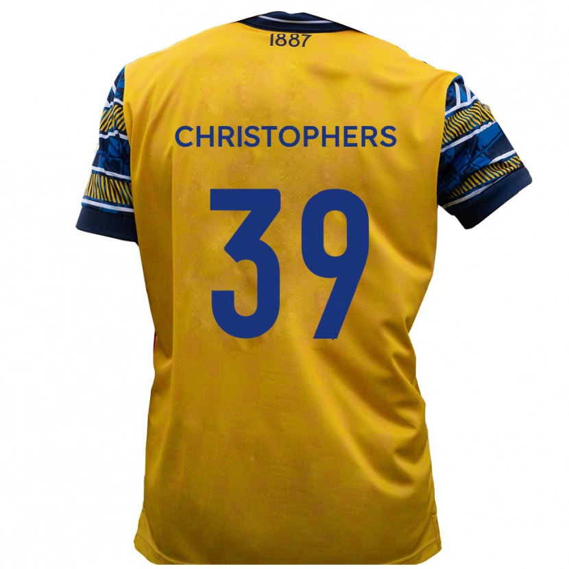Danxen Heren Leo Christophers #39 Geel Zwart Uitshirt Uittenue 2025/26 T-Shirt