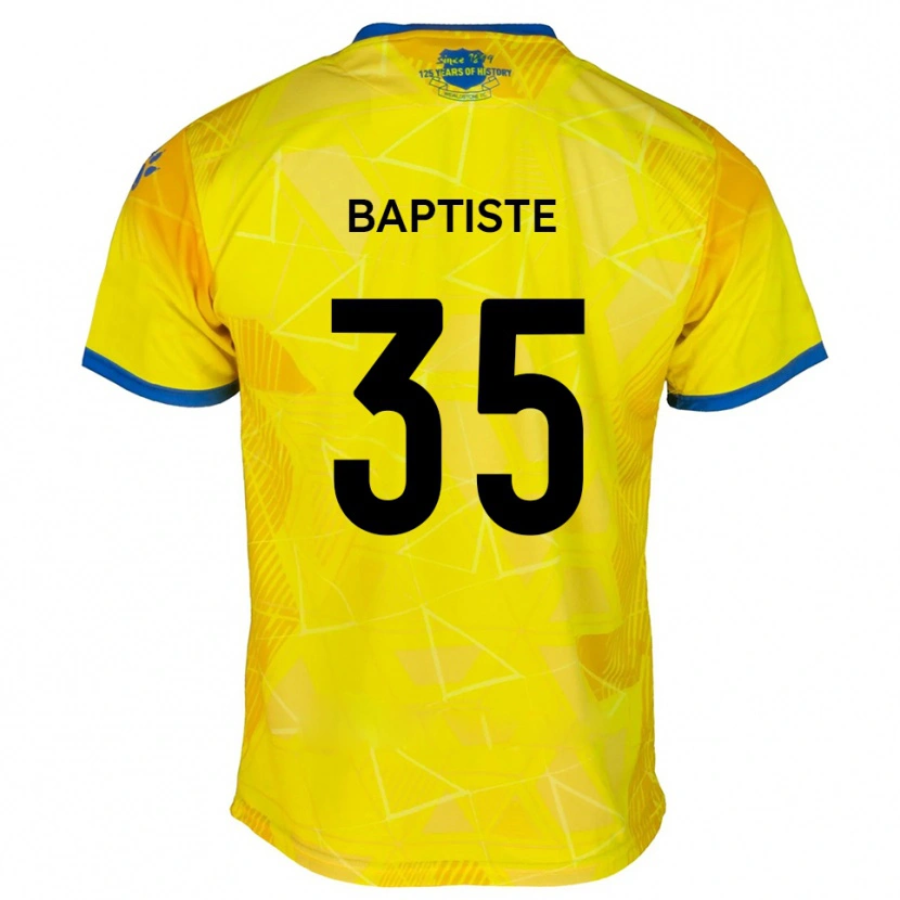 Danxen Heren Dante Baptiste #35 Geel Blauw Uitshirt Uittenue 2025/26 T-Shirt