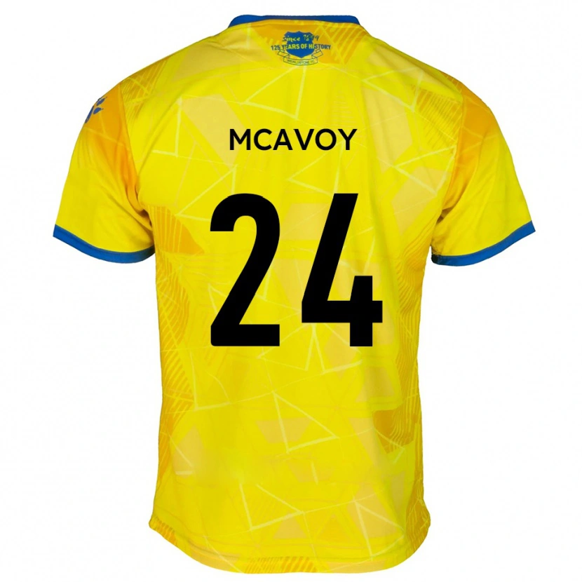 Danxen Heren Connor Mcavoy #24 Geel Blauw Uitshirt Uittenue 2025/26 T-Shirt