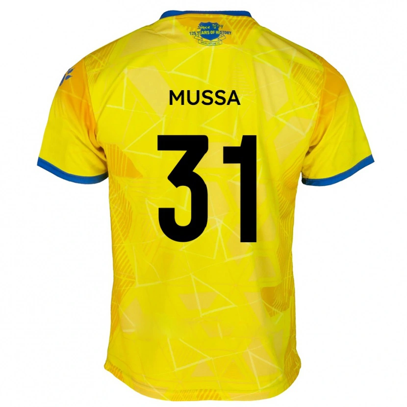 Danxen Heren Omar Mussa #31 Geel Blauw Uitshirt Uittenue 2025/26 T-Shirt