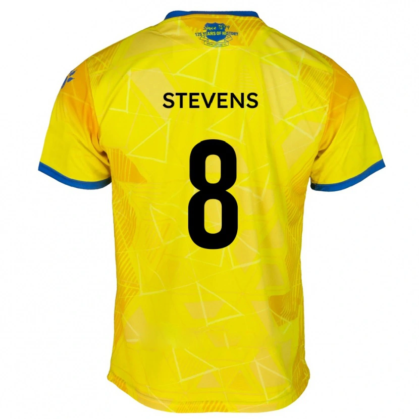 Danxen Heren James Stevens #8 Geel Blauw Uitshirt Uittenue 2025/26 T-Shirt