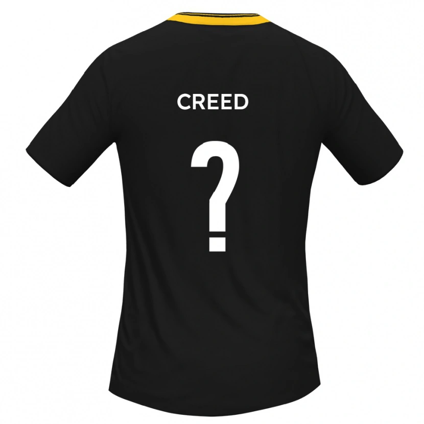 Danxen Heren Oliver Creed #0 Zwart Geel Uitshirt Uittenue 2025/26 T-Shirt