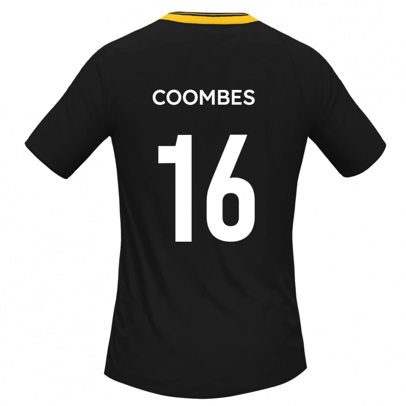 Danxen Heren Jay Coombes #16 Zwart Geel Uitshirt Uittenue 2025/26 T-Shirt