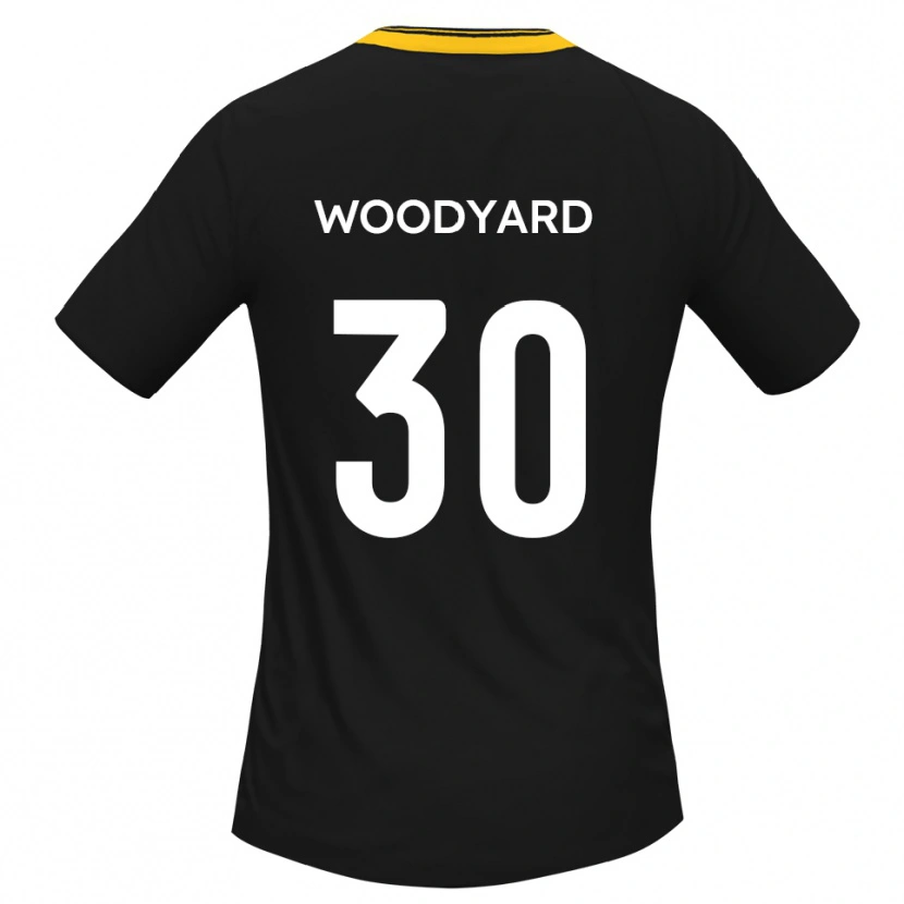 Danxen Heren Alex Woodyard #30 Zwart Geel Uitshirt Uittenue 2025/26 T-Shirt