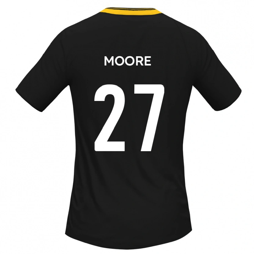 Danxen Heren Liam Moore #27 Zwart Geel Uitshirt Uittenue 2025/26 T-Shirt