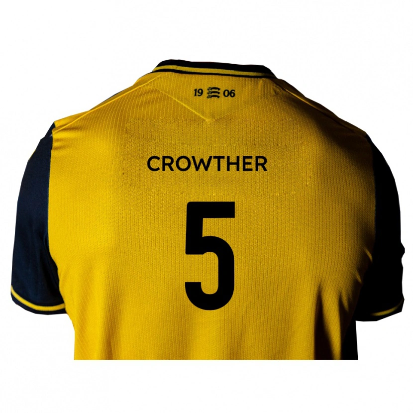 Danxen Heren Adam Crowther #5 Geel Zwart Uitshirt Uittenue 2025/26 T-Shirt
