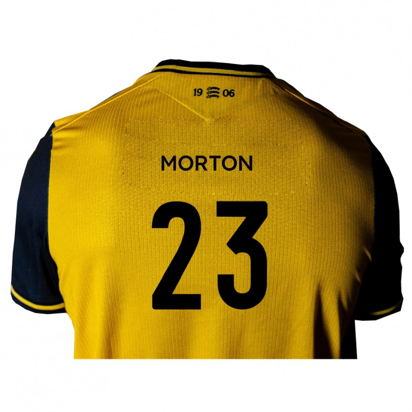 Danxen Heren James Morton #23 Geel Zwart Uitshirt Uittenue 2025/26 T-Shirt