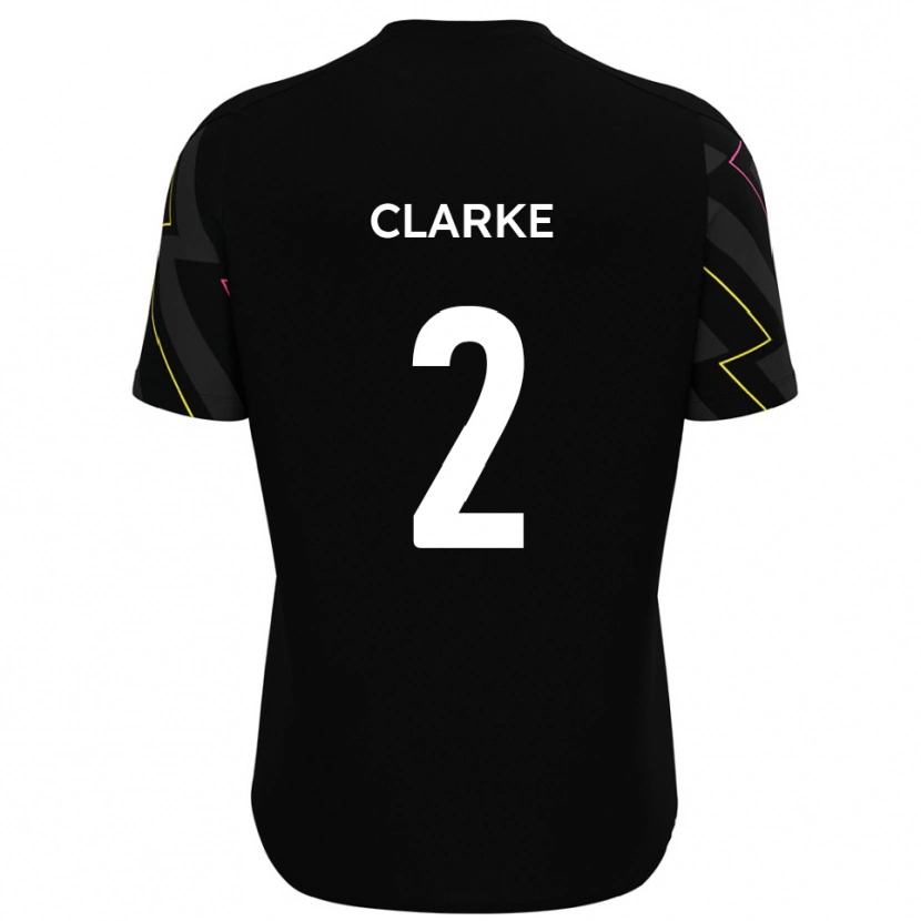Danxen Heren James Clarke #2 Zwart Grijs Uitshirt Uittenue 2025/26 T-Shirt
