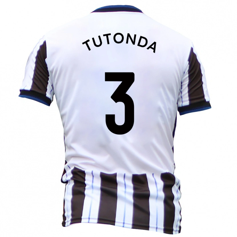 Danxen Heren David Tutonda #3 Wit Zwart Uitshirt Uittenue 2025/26 T-Shirt