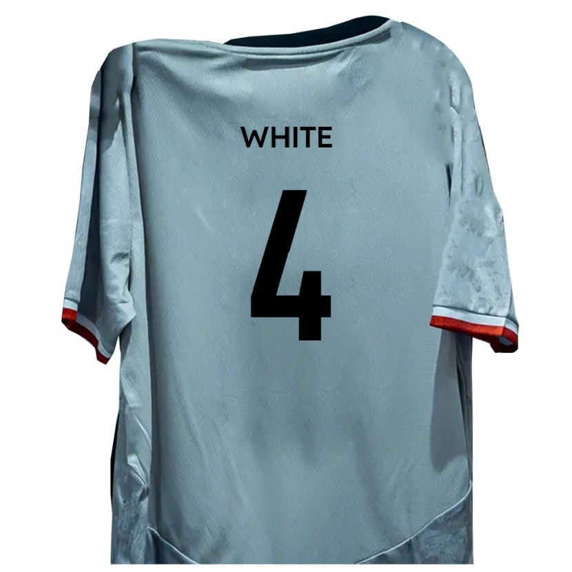 Danxen Heren Tom White #4 Wit Zwart Uitshirt Uittenue 2025/26 T-Shirt