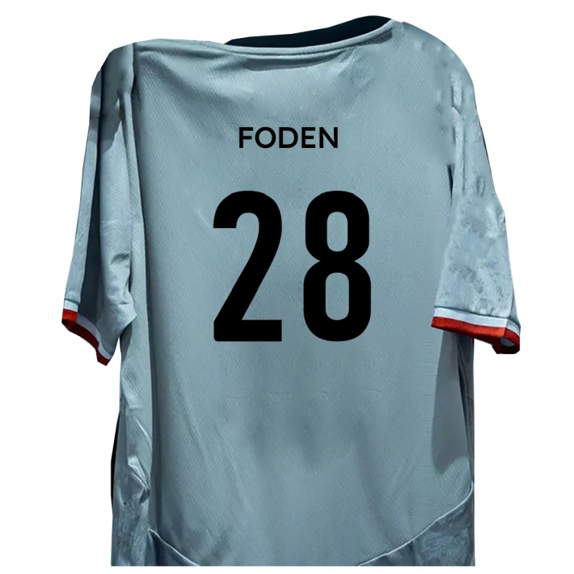 Danxen Heren Daniel Foden #28 Wit Zwart Uitshirt Uittenue 2025/26 T-Shirt