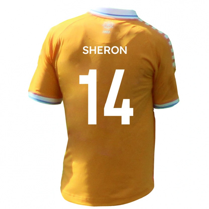 Danxen Heren Nathan Sheron #14 Geel Blauw Uitshirt Uittenue 2025/26 T-Shirt