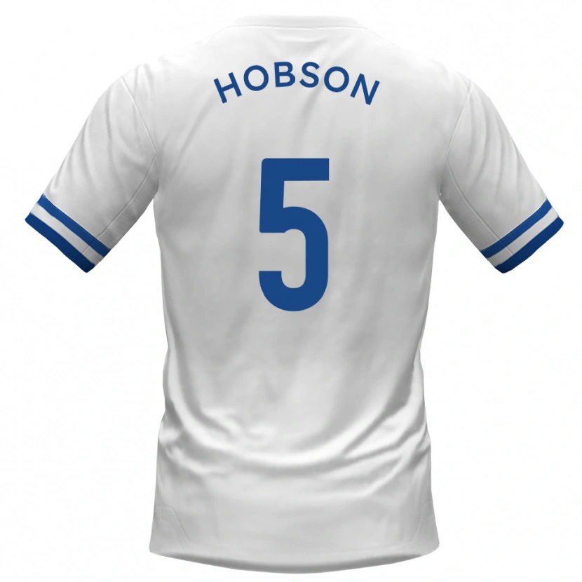 Danxen Heren Shaun Hobson #5 Wit Blauw Uitshirt Uittenue 2025/26 T-Shirt