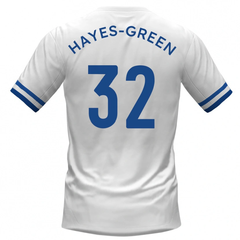 Danxen Heren Charlie Hayes-Green #32 Wit Blauw Uitshirt Uittenue 2025/26 T-Shirt