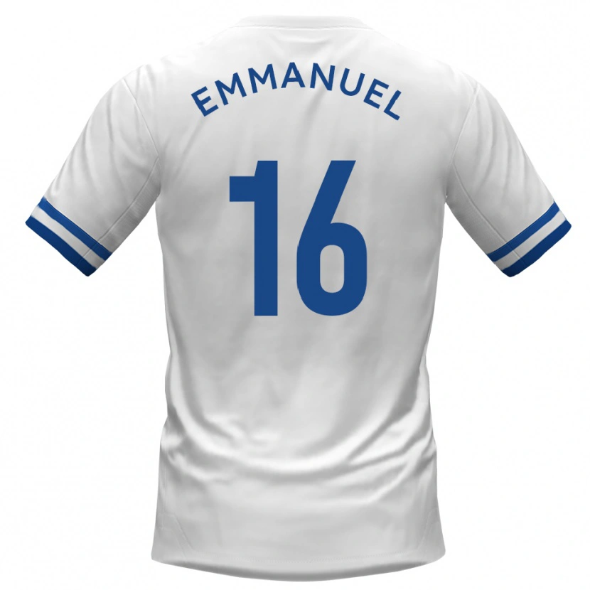 Danxen Heren Josh Emmanuel #16 Wit Blauw Uitshirt Uittenue 2025/26 T-Shirt
