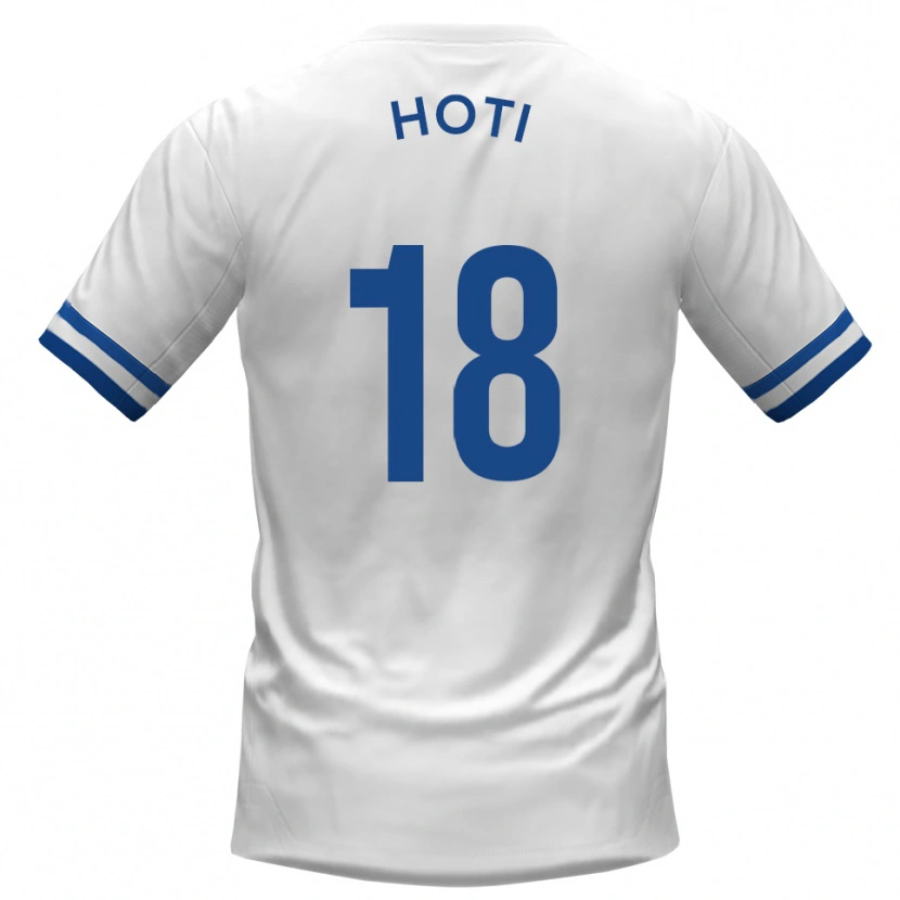 Danxen Heren Florent Hoti #18 Wit Blauw Uitshirt Uittenue 2025/26 T-Shirt