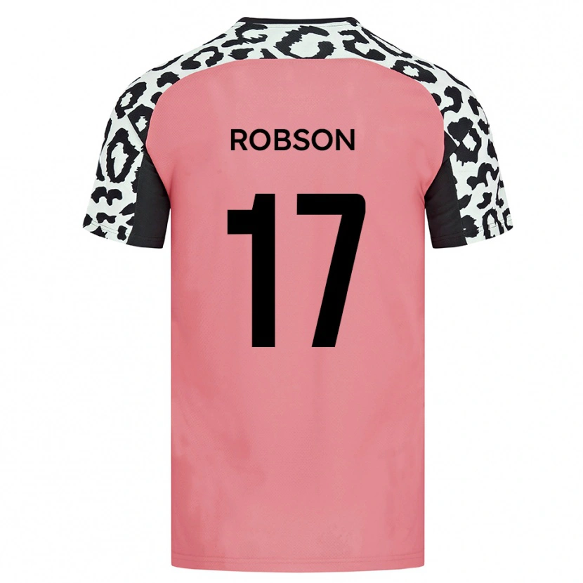 Danxen Heren Jamie Robson #17 Roze Zwart Uitshirt Uittenue 2025/26 T-Shirt