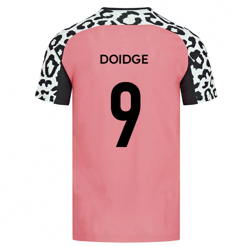 Danxen Heren Christian Doidge #9 Roze Zwart Uitshirt Uittenue 2025/26 T-Shirt