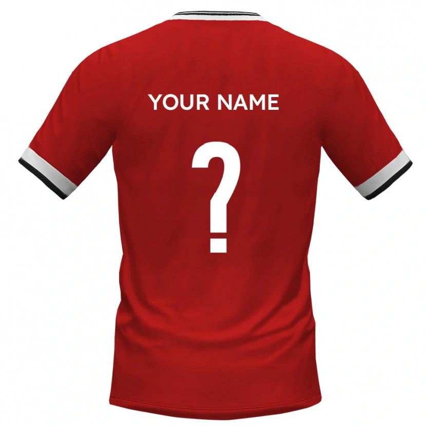 Danxen Heren Uw Naam #0 Wit Zwart Uitshirt Uittenue 2025/26 T-Shirt