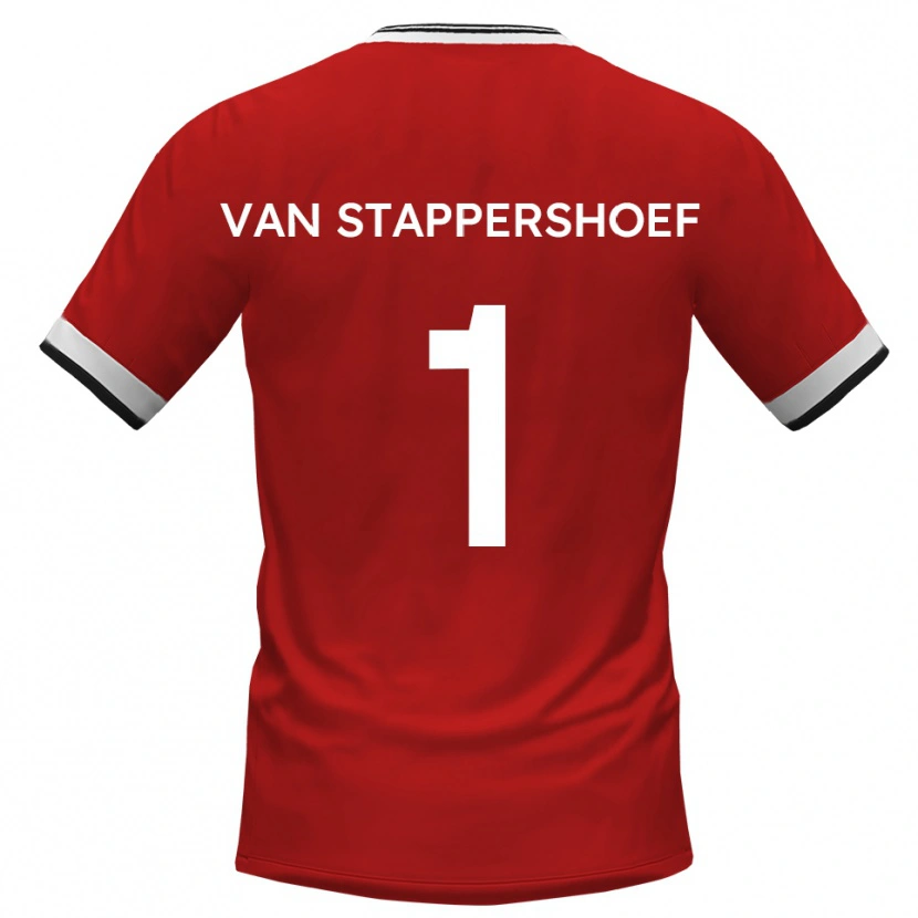Danxen Heren Jordi Van Stappershoef #1 Wit Zwart Uitshirt Uittenue 2025/26 T-Shirt