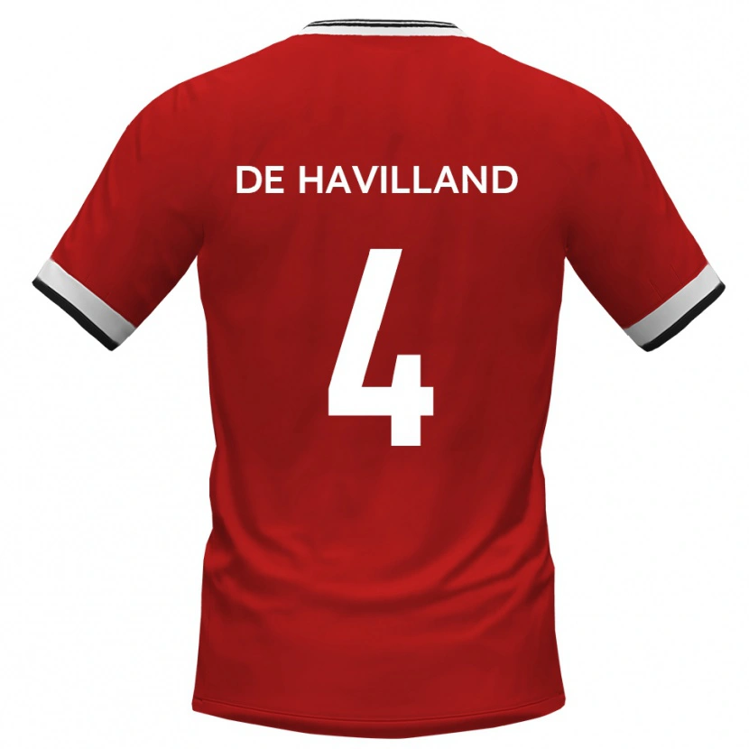 Danxen Heren Will De Havilland #4 Wit Zwart Uitshirt Uittenue 2025/26 T-Shirt