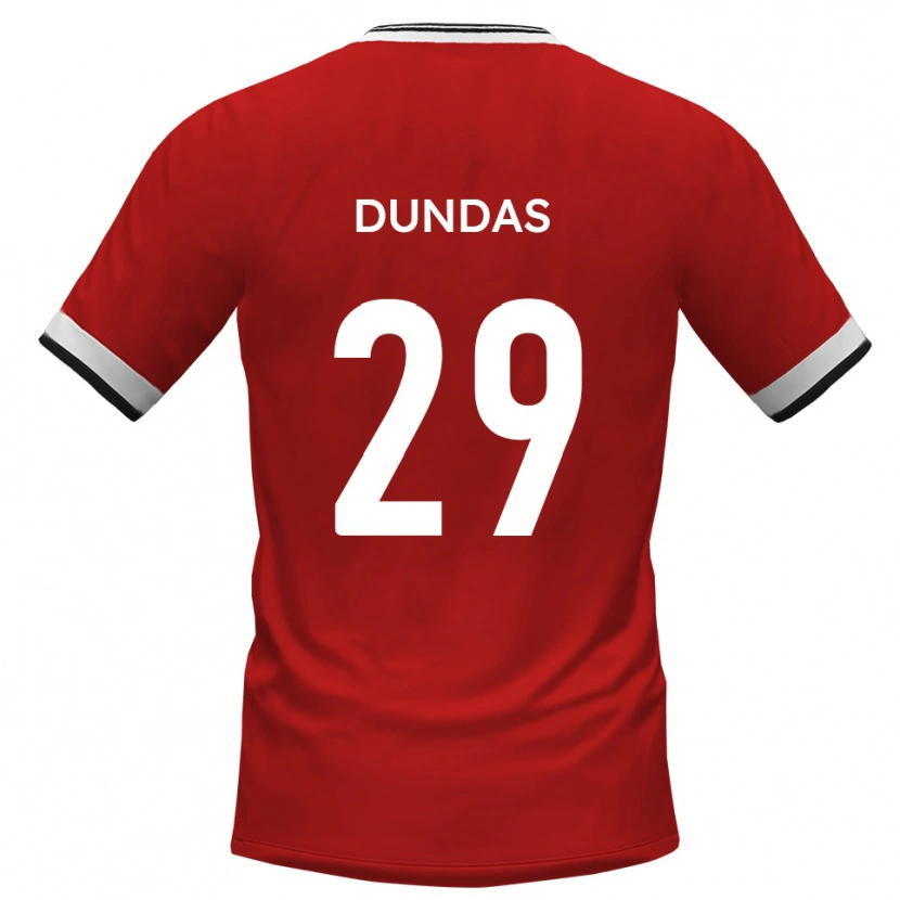 Danxen Heren Jadyn Dundas #29 Wit Zwart Uitshirt Uittenue 2025/26 T-Shirt