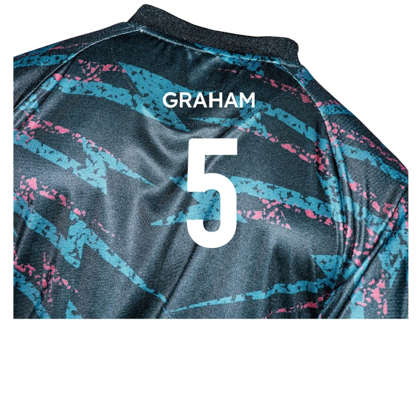 Danxen Heren Sam Graham #5 Zwart Marine Uitshirt Uittenue 2025/26 T-Shirt