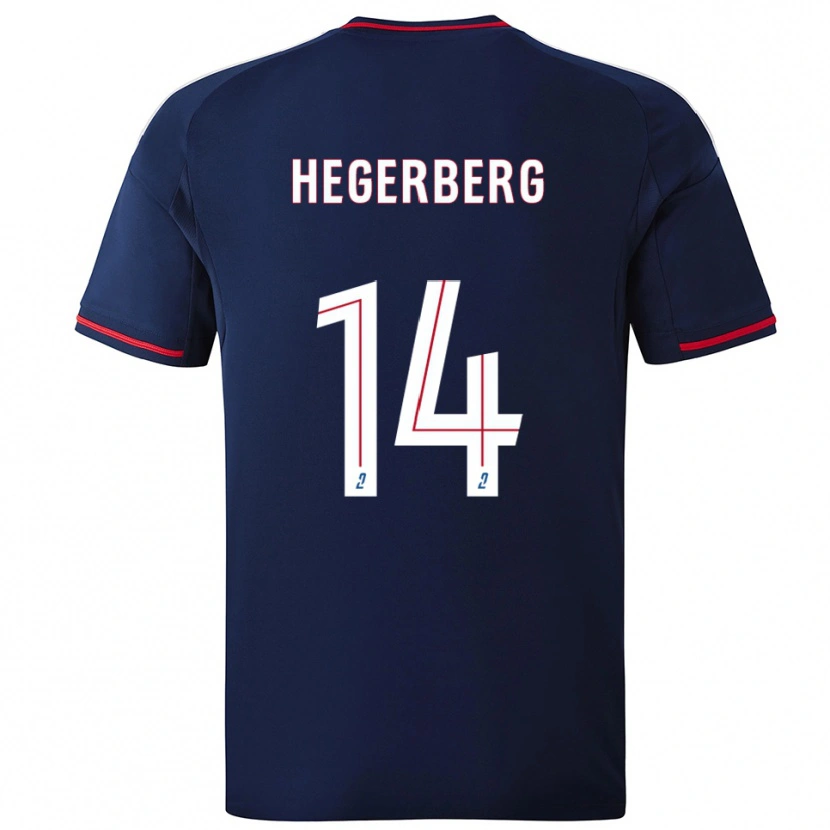 Danxen Heren Ada Hegerberg #14 Marine Rood Uitshirt Uittenue 2025/26 T-Shirt