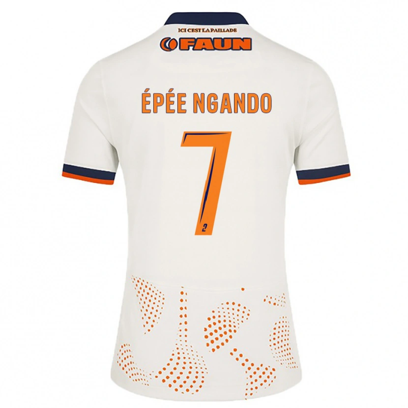 Danxen Heren Pierre Épée Ngando #7 Wit Oranje Uitshirt Uittenue 2025/26 T-Shirt