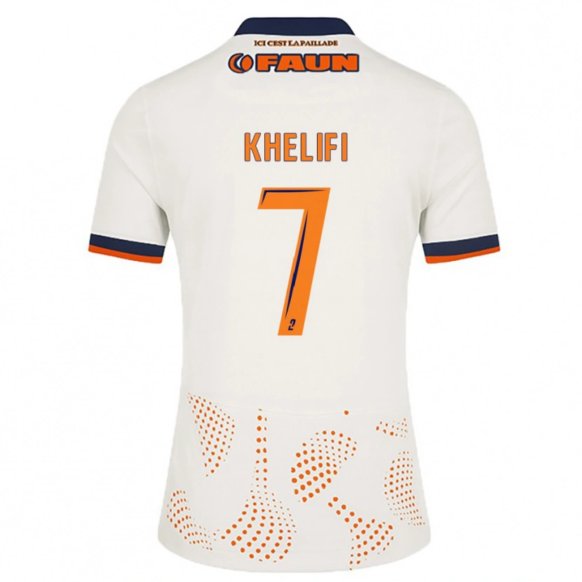 Danxen Heren Léa Khelifi #7 Wit Oranje Uitshirt Uittenue 2025/26 T-Shirt
