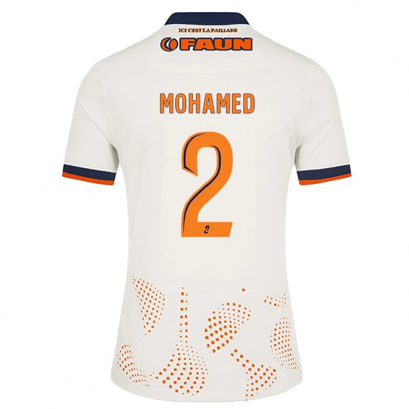 Danxen Heren Isyak Mohamed #2 Wit Oranje Uitshirt Uittenue 2025/26 T-Shirt