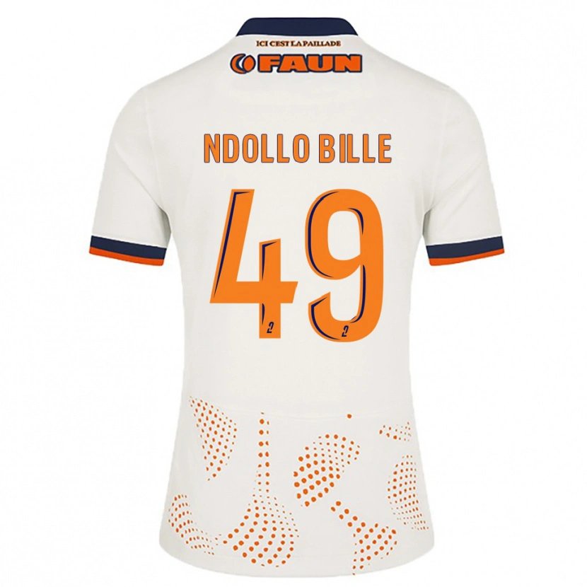 Danxen Heren Wilfried Ndollo Bille #49 Wit Oranje Uitshirt Uittenue 2025/26 T-Shirt