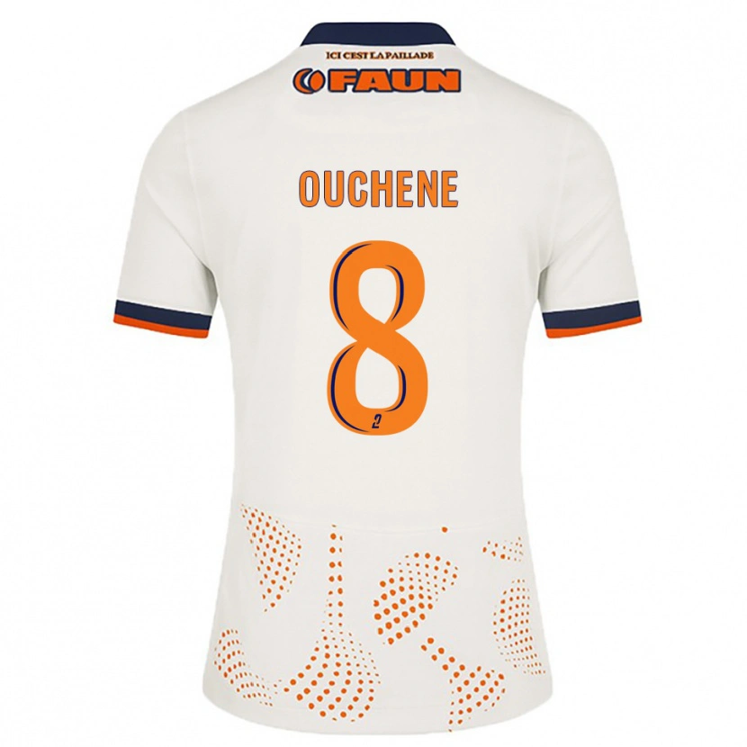 Danxen Heren Sonia Ouchene #8 Wit Oranje Uitshirt Uittenue 2025/26 T-Shirt