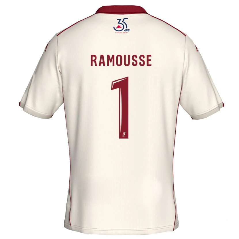 Danxen Heren Théo Ramousse #1 Wit Bourgondisch Uitshirt Uittenue 2025/26 T-Shirt
