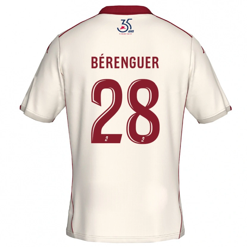 Danxen Heren Camille Bérenguer #28 Wit Bourgondisch Uitshirt Uittenue 2025/26 T-Shirt