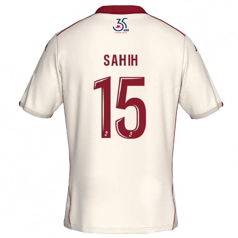 Danxen Heren Yanis Sahih #15 Wit Bourgondisch Uitshirt Uittenue 2025/26 T-Shirt