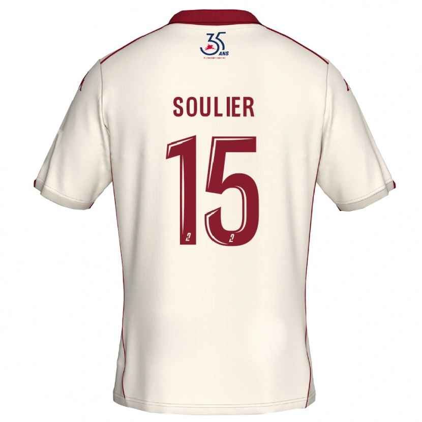 Danxen Heren Claire Soulier #15 Wit Bourgondisch Uitshirt Uittenue 2025/26 T-Shirt