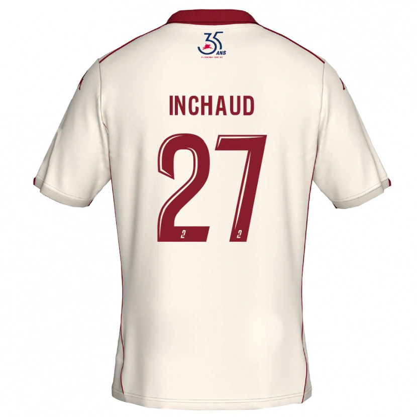 Danxen Heren Marks Inchaud #27 Wit Bourgondisch Uitshirt Uittenue 2025/26 T-Shirt