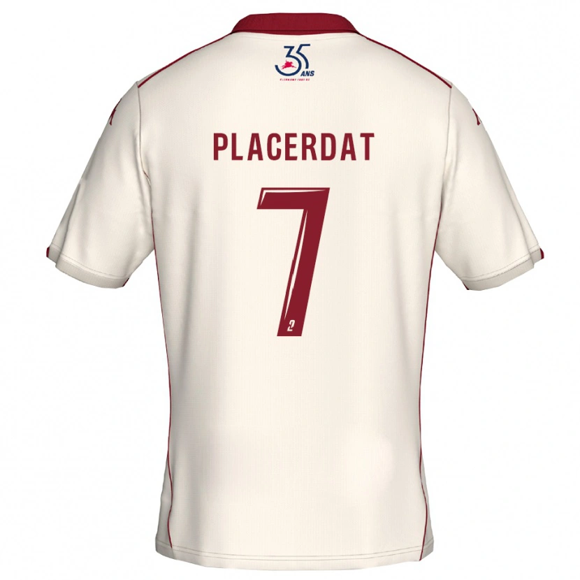 Danxen Heren Enzo Placerdat #7 Wit Bourgondisch Uitshirt Uittenue 2025/26 T-Shirt