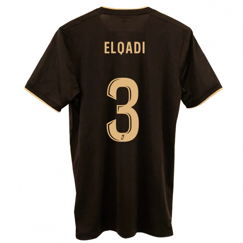 Danxen Heren Lahoucine Elqadi #3 Blauw Rood Uitshirt Uittenue 2025/26 T-Shirt