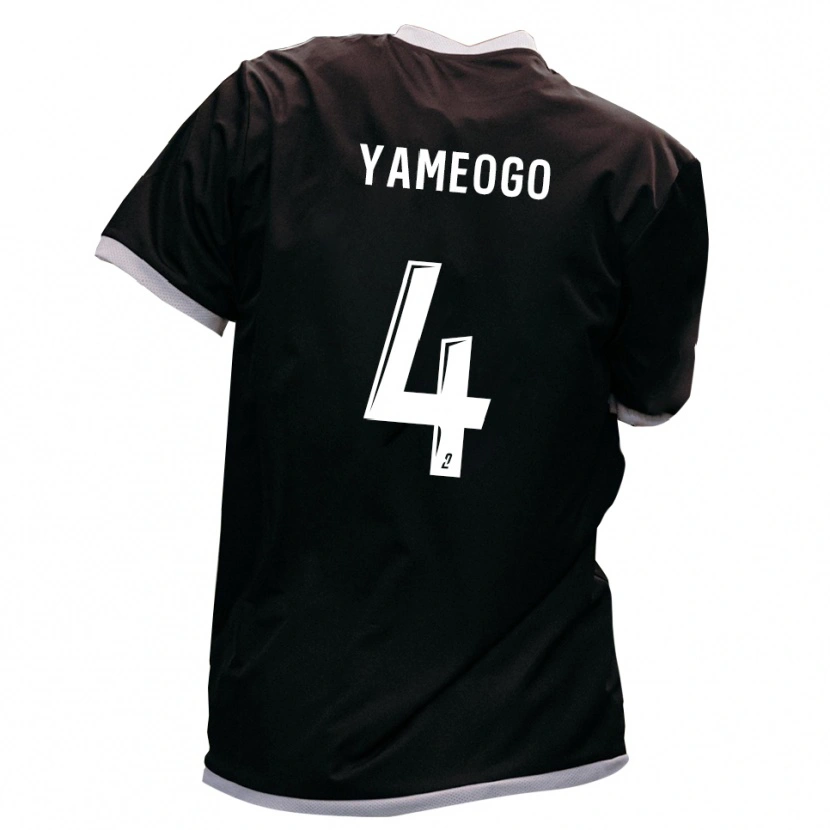 Danxen Heren Ilyas Yameogo #4 Zwart Goud Uitshirt Uittenue 2025/26 T-Shirt