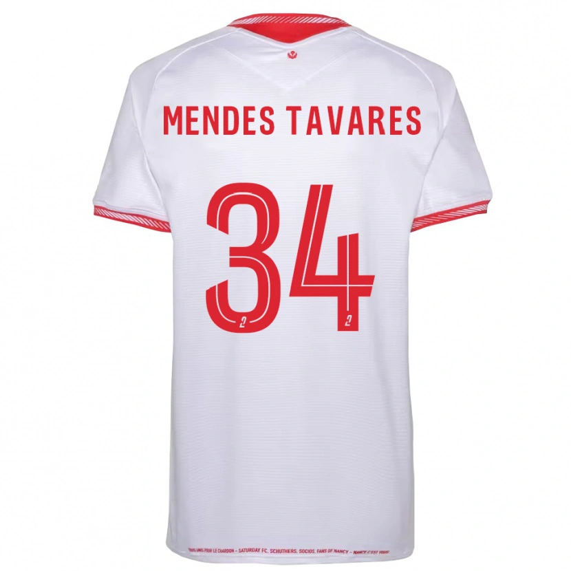 Danxen Heren Carlos Mendes Tavares #34 Zwart Rood Uitshirt Uittenue 2025/26 T-Shirt