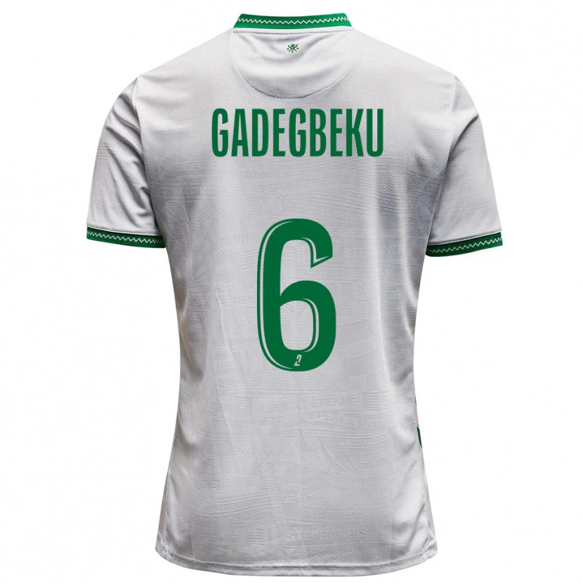 Danxen Heren Luan Gadegbeku #6 Wit Groen Uitshirt Uittenue 2025/26 T-Shirt