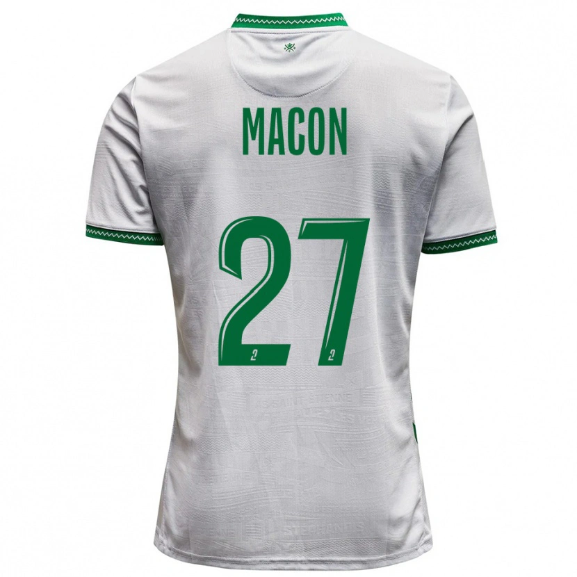 Danxen Heren Yvann Maçon #27 Wit Groen Uitshirt Uittenue 2025/26 T-Shirt