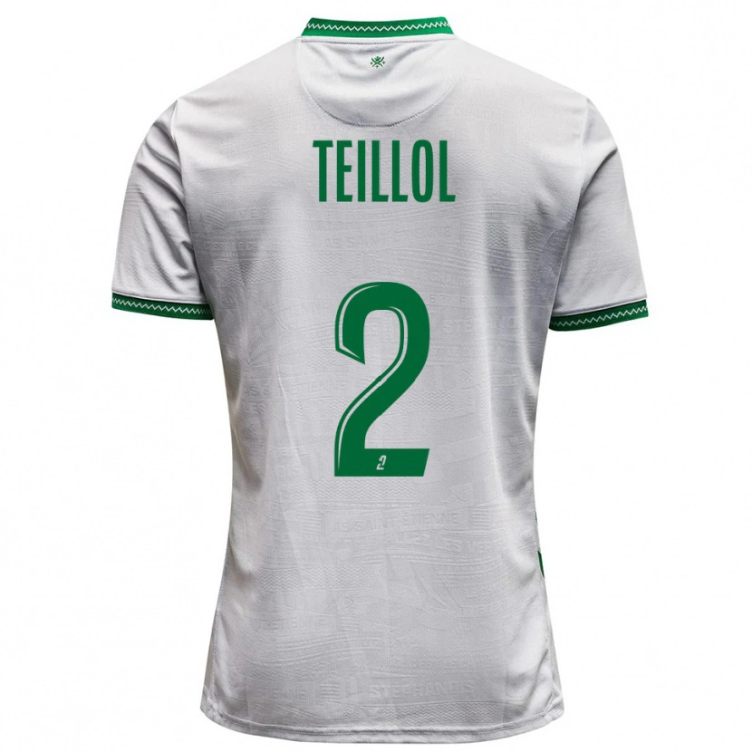 Danxen Heren Tom Teillol #2 Wit Groen Uitshirt Uittenue 2025/26 T-Shirt