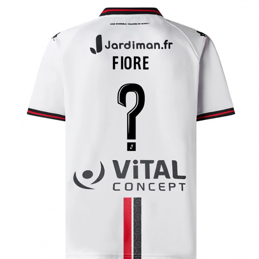 Danxen Heren Kévin Fiore #0 Wit Rood Uitshirt Uittenue 2025/26 T-Shirt