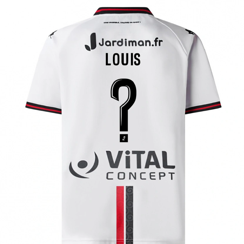 Danxen Heren Jonathan Louis #0 Wit Rood Uitshirt Uittenue 2025/26 T-Shirt