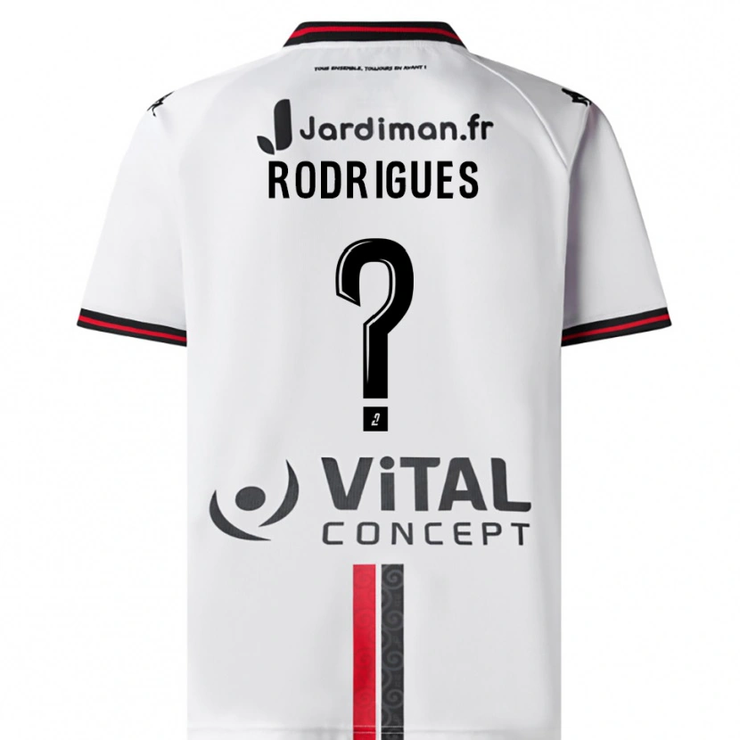 Danxen Heren Sandro Rodrigues #0 Wit Rood Uitshirt Uittenue 2025/26 T-Shirt